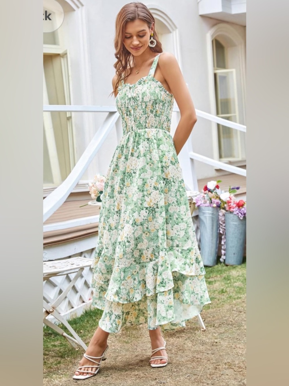 NWT Green Floral Dress